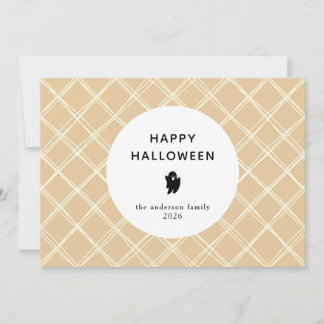 Tarjeta Festiva Minimalista moderno Spooky Happy Halloween 3 Photo