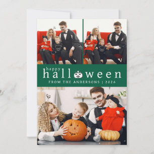 Tarjeta Festiva Minimalista moderno Spooky Happy Halloween 3 Photo