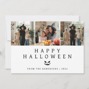 Tarjeta Festiva Minimalista moderno Spooky Happy Halloween 3 Photo