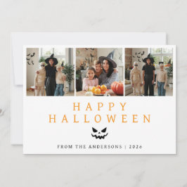 Tarjeta Festiva Minimalista moderno Spooky Happy Halloween 3 Photo