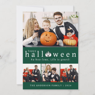 Tarjeta Festiva Minimalista moderno Spooky Happy Halloween 4 Photo