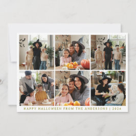 Tarjeta Festiva Minimalista moderno Spooky Happy Halloween 6 Photo