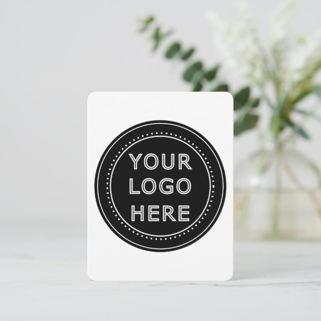 Tarjeta Festiva Minimalista, sencillo y moderno (Anverso de pie)