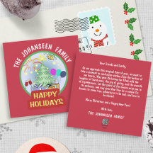 Minimalista Simple Vintage Red Bold Felices Fiesta