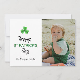 Tarjeta Festiva Minimalista y afortunado shamrock st. Foto del Día