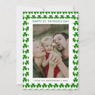 Tarjeta Festiva Minimalista y afortunado shamrock st. Foto del Día