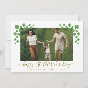 Tarjeta Festiva Minimalista y afortunado shamrock st. Foto del Día