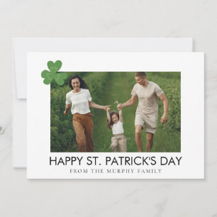 Tarjeta Festiva Minimalista y afortunado shamrock st. Foto del Día