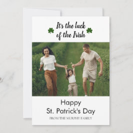 Tarjeta Festiva Minimalista y afortunado shamrock st. Foto del Día