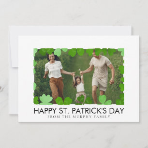 Tarjeta Festiva Minimalista y afortunado shamrock st. Foto del Día