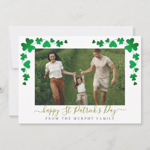 Tarjeta Festiva Minimalista y afortunado shamrock st. Foto del Día