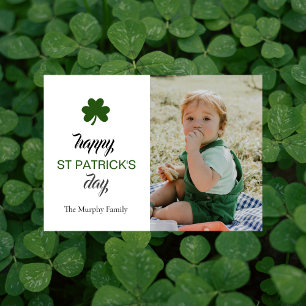 Tarjeta Festiva Minimalista y afortunado shamrock st. Foto del Día