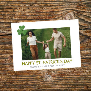 Tarjeta Festiva Minimalista y afortunado shamrock st. Foto del Día