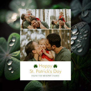 Tarjeta Festiva Minimalista y afortunado shamrock st. Foto del Día