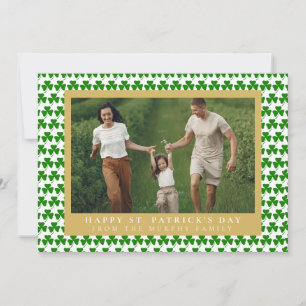 Tarjeta Festiva Minimalista y afortunado shamrock st. Foto del Día