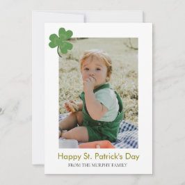 Tarjeta Festiva Minimalista y afortunado shamrock st. Foto del Día
