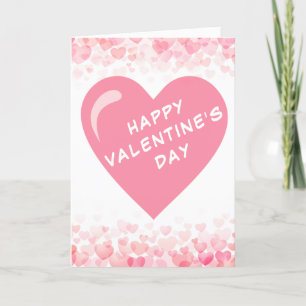 Tarjeta Festiva Mínimo bebé de corazón rosado Feliz Día de San Val