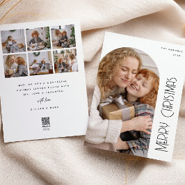 Tarjeta Festiva Mínimo Fotos y Collage del Arco navideño