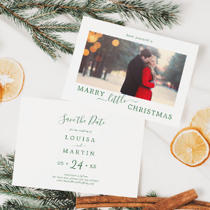 Tarjeta Festiva Mínimo matrimonio verde con pequeños Navidades sal