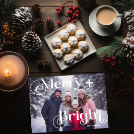 Tarjeta Festiva Mínimo Moderno Alegre y Brillante 1 Foto Colorido