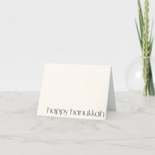 Tarjeta Festiva Mínimo Moderno Blanco Negro Hanukkah Personalizado
