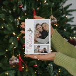 Tarjeta Festiva Mínimo moderno Borgoña Merry Typography 2 Foto<br><div class="desc">Esta temporada de Navidades, hazte creativo con tu tarjeta y elige una que refleje tu estilo único! Presentamos la moderna tarjeta de vacaciones de Navidades fotográficos de Borgoña Merry Merry Minimal: un diseño festivo con la tipografía burdeos "Feliz Navidad" al lado de dos fotos familiares favoritas, acentuadas por un spray...</div>