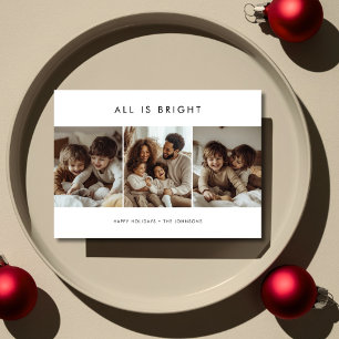 Tarjeta Festiva Mínimo Moderno Todo Es Navidades De Foto De Niños