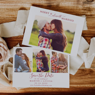 Tarjeta Festiva Mínimo moro rojo casi casado HZ ahorra la fecha