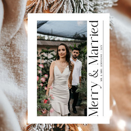 Tarjeta Festiva Mínimo Navidades con mora y casados Foto recién ca