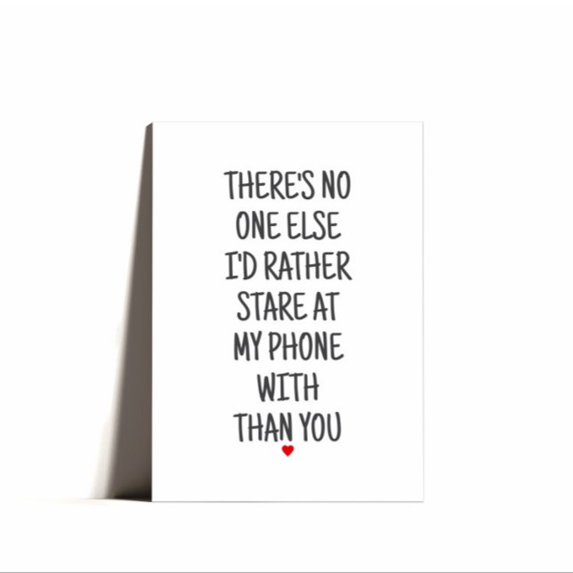 Tarjeta Festiva Mínimo Punny Feliz Día de San Valentín (Subido por el creador)