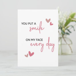 Tarjeta Festiva Mínimo romántico lindo Feliz aniversario Amor 