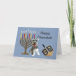 Tarjeta Festiva Ministra Schnauzer Chanukah Card Menorah Dreidel<br><div class="desc">Recordar a la familia y amigos durante la temporada de Chanukah es una manera maravillosa de estar en contacto con la gente que amas y te importa. Creé estas tarjetas de perro Chanukah con amor y cuidado y estoy seguro de que cualquiera que ame los perros estará encantado de recibirlas....</div>