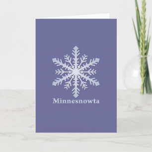 Tarjeta Festiva Minnesnowta Blue Snowflake