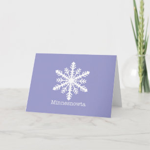 Tarjeta Festiva Minnesnowta Snowflake