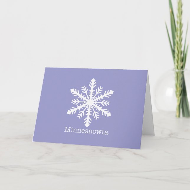 Tarjeta Festiva Minnesnowta Snowflake (Anverso)