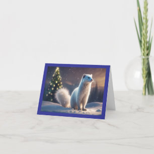 Tarjeta Festiva Minx de vacaciones blancas