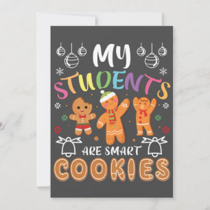 Tarjeta Festiva Mis alumnos los niños son galletas inteligentes Na