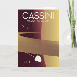 Tarjeta Festiva Misión de Cassini a Saturno