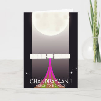 Tarjeta Festiva misión espacial Chandrayaan-1 a la Luna
