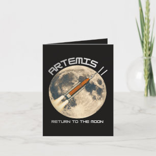 Tarjeta Festiva misión lunar Artemis
