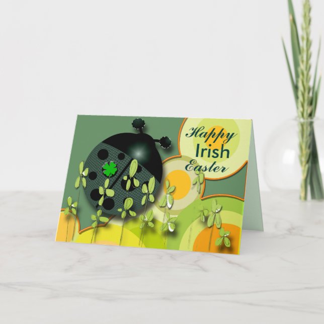 Tarjeta Festiva Mismo irlandés Pascua (Anverso)