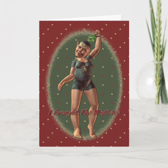 Tarjeta Festiva Mistletoe (Anverso)
