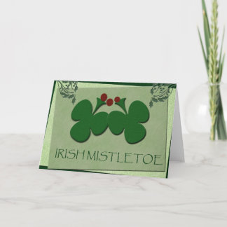 Tarjeta Festiva Mistletoe irlandés - Muestra tu herencia irlandesa