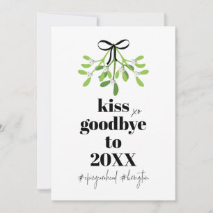 Tarjeta Festiva Mistletoe Kiss Goodbye Greener Do-Over Humor graci