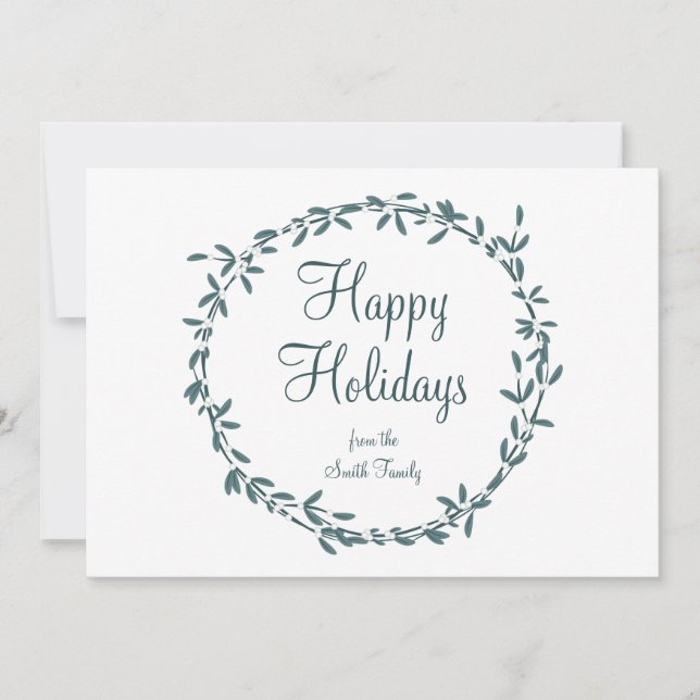 Tarjeta Festiva Mistletoe with Personalized Message (Anverso)