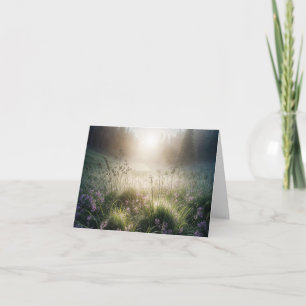 Tarjeta Festiva Misty Morning Meadow