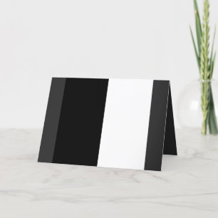 Tarjeta Festiva mitad blanca mitad negra, mitad negra mitad blanca