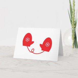 Tarjeta Festiva Mitones rojos