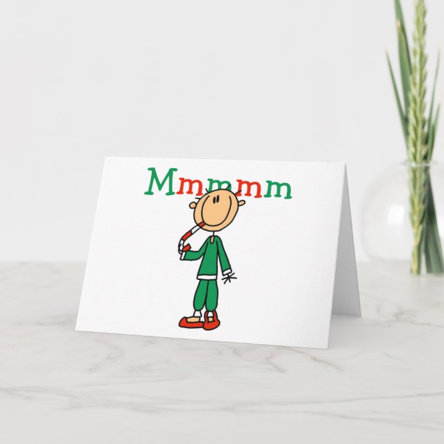 Tarjeta Festiva Mmmm Candy Canes camisetas y regalos (Anverso)