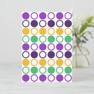 Tarjeta Festiva Mod Mardi Gras Lunares